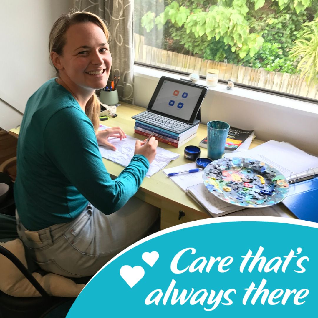 Care that’s always there: Olivia knows a picture paints a thousand words